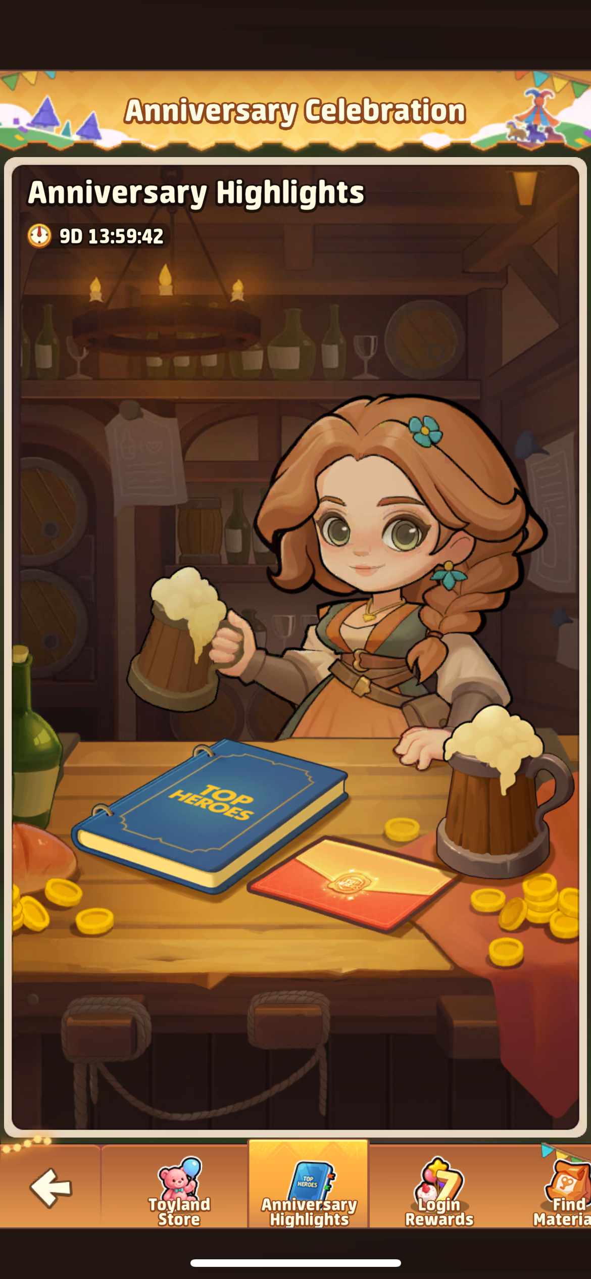 Anniversary Highlights screen
