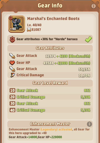 Boots gear (Titan)