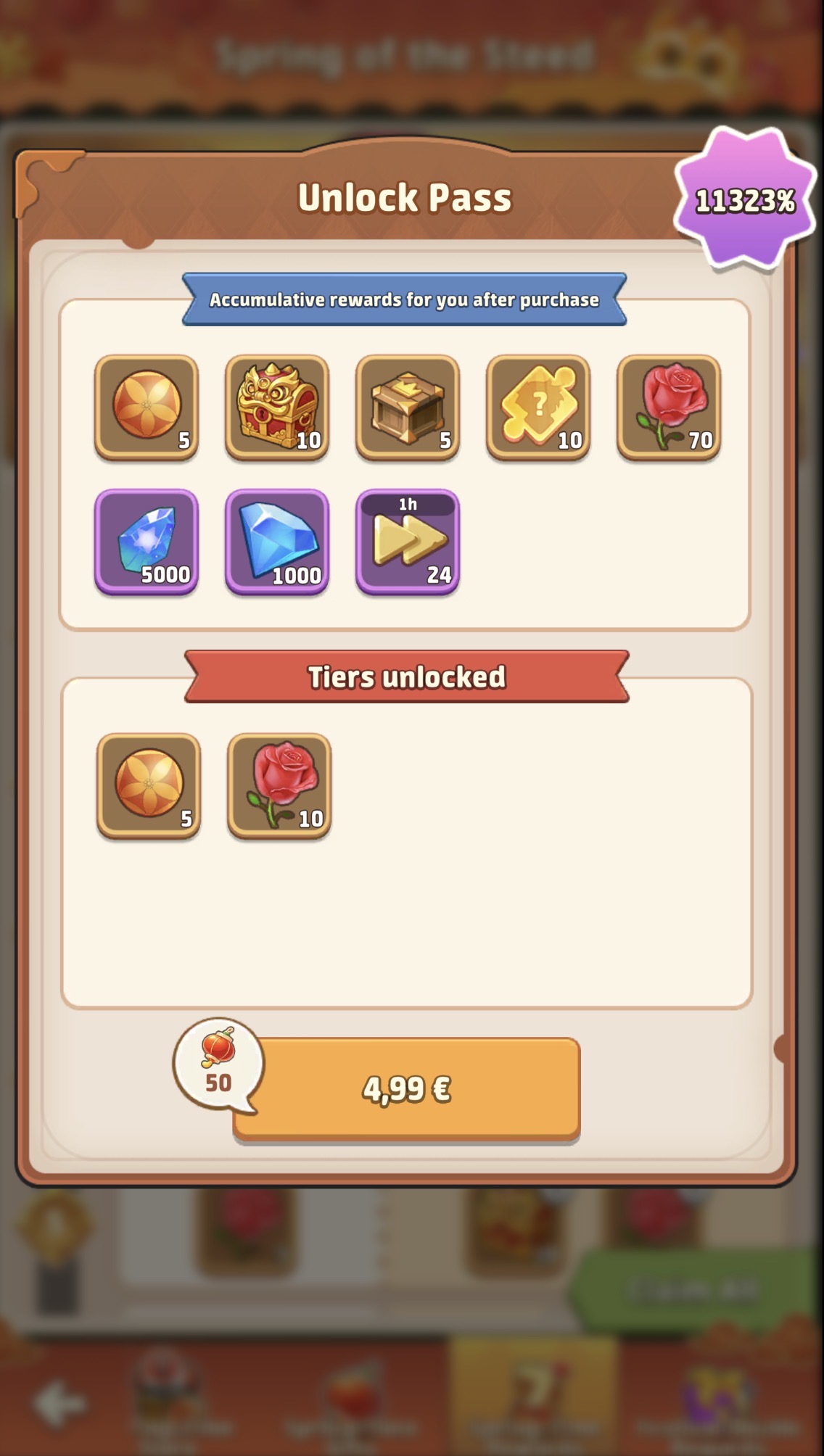 Daily spring-time rewards pack