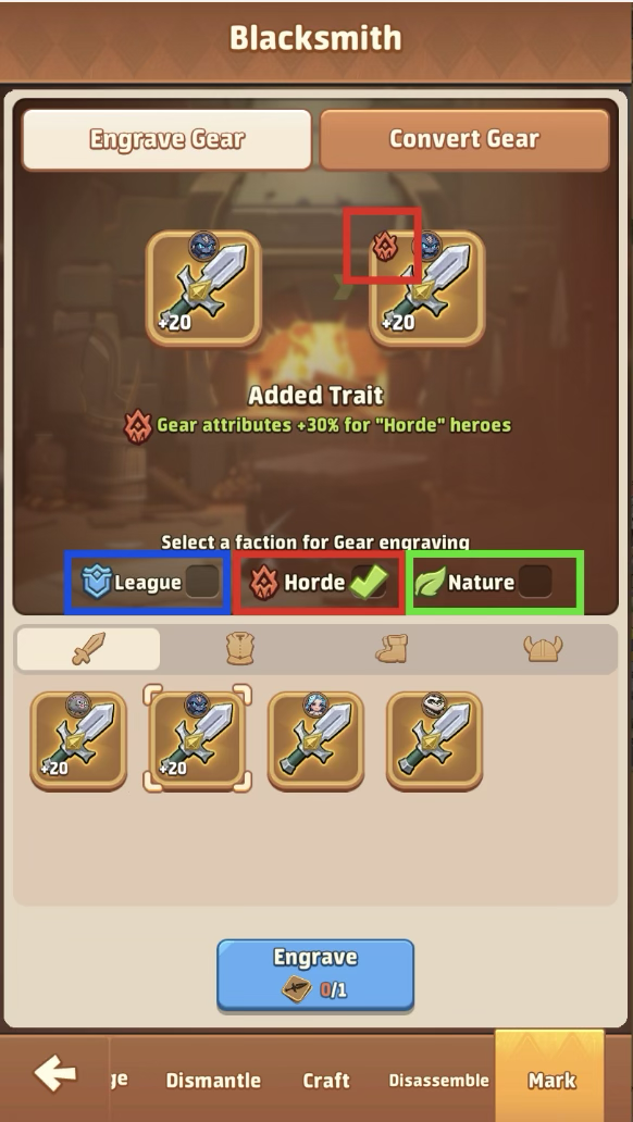 Assign Titan Mark screen 1