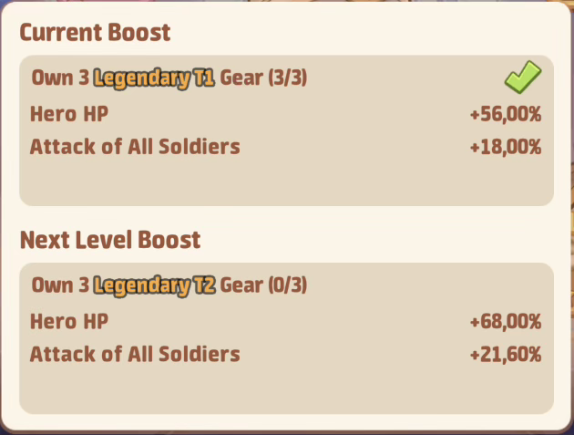 Lord gear boost example